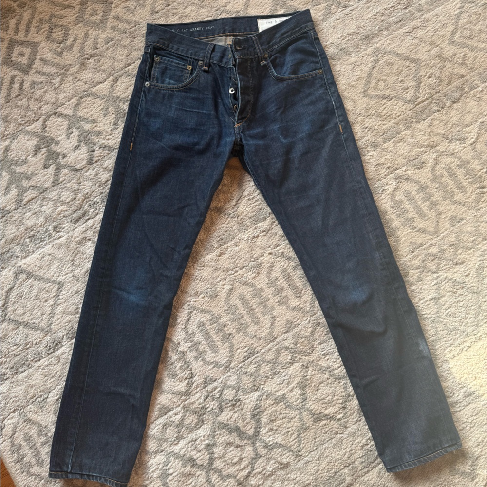 rag & bone Men's jay skinny Jeans, tailored workwear, button fly size 30